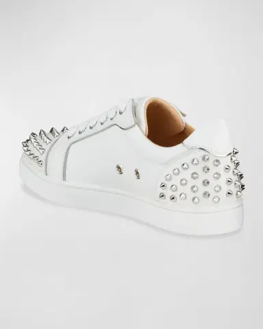 Christian Louboutin Viera 2 Spikes Leather Low-Top Sneakers | Thumbnail 4
