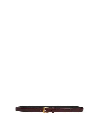 Saint Laurent Grained Leather Trapezoid Belt | Thumbnail 1 Saint Laurent Grained Leather Trapezoid Belt | Thumbnail 1