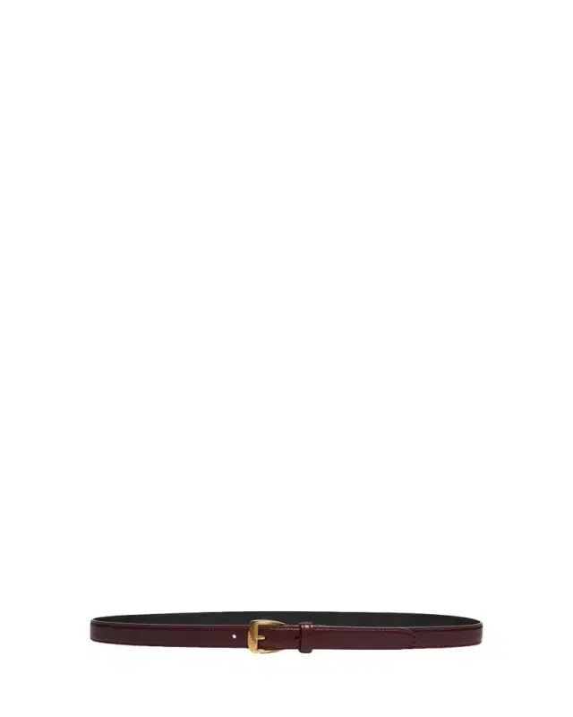 Saint Laurent Grained Leather Trapezoid Belt