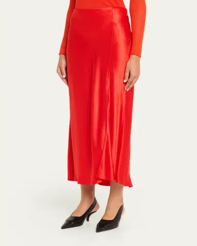 Jason Wu Collection Satin Twill Bias Midi Skirt | Thumbnail 4