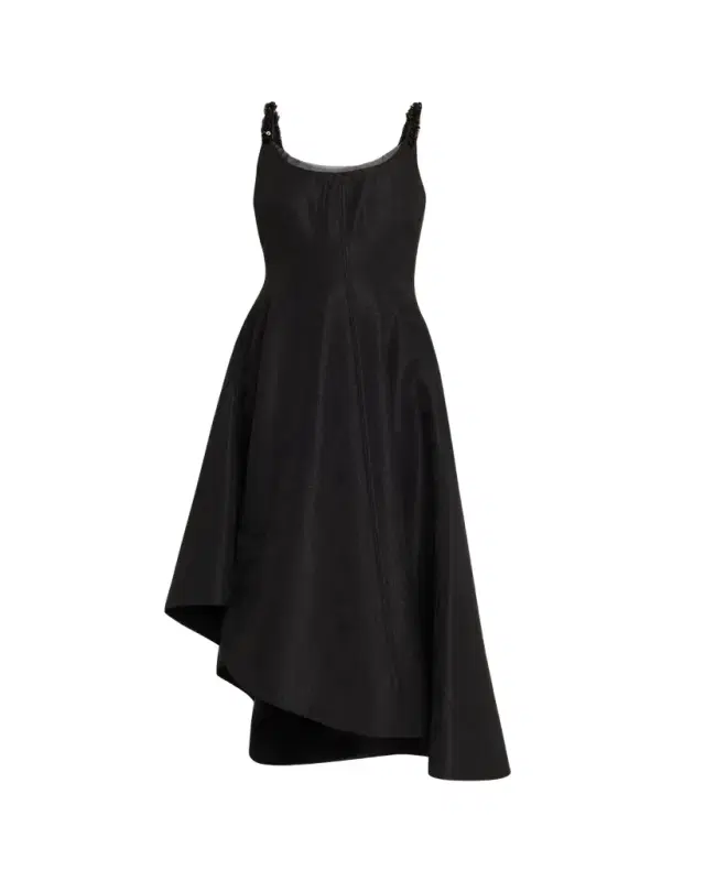 Jason Wu Collection Asymmetric Metallic Floral Jacquard Midi Dress