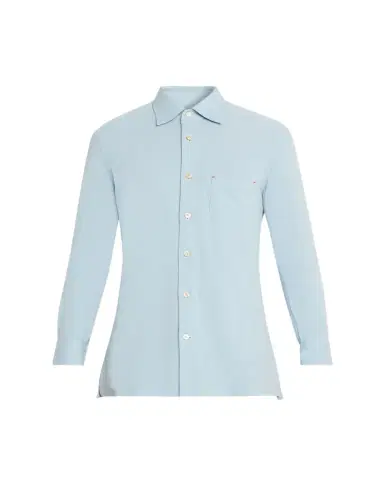 Kiton Men's Cotton Pique Nerano Button-Down Shirt | Thumbnail 1 Kiton Men's Cotton Pique Nerano Button-Down Shirt | Thumbnail 1