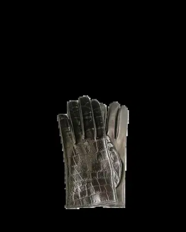 Guanti Giglio Fiorentino Croc-Embossed Nappa Leather Gloves | Thumbnail 2