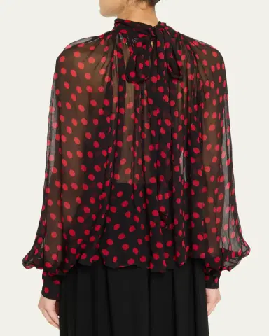Ronny Kobo Zenia Sheer Polka-Dot Top | Thumbnail 3 Ronny Kobo Zenia Sheer Polka-Dot Top | Thumbnail 3