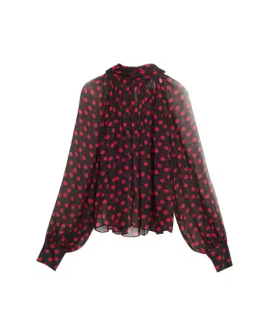 Ronny Kobo Zenia Sheer Polka-Dot Top | Thumbnail 1 Ronny Kobo Zenia Sheer Polka-Dot Top | Thumbnail 1