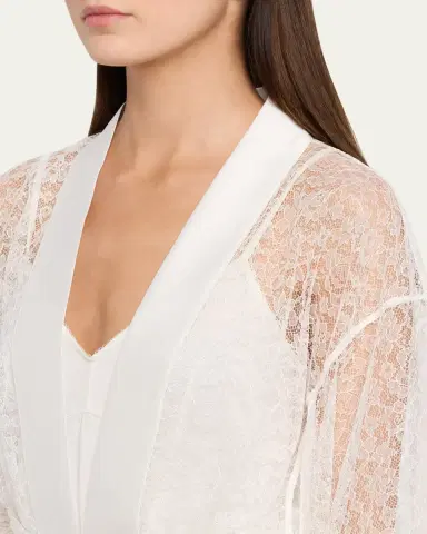 Kiki de Montparnasse Petite Fleur Sheer Lace Kimono Robe | Thumbnail 7 Kiki de Montparnasse Petite Fleur Sheer Lace Kimono Robe | Thumbnail 7