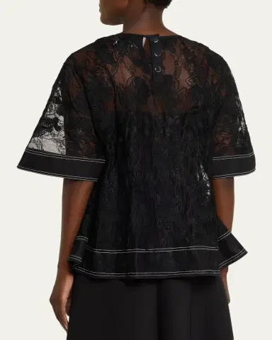 3.1 Phillip Lim Floral Lace Dimensional Blouse | Thumbnail 3