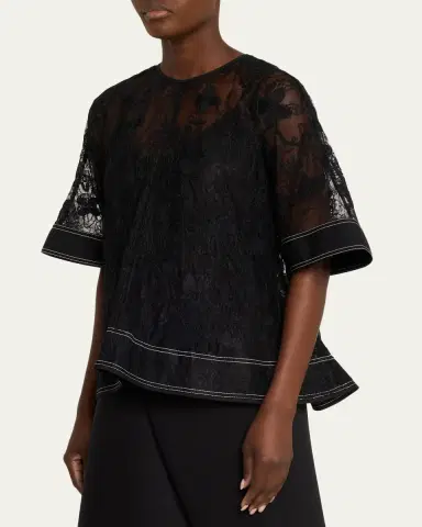 3.1 Phillip Lim Floral Lace Dimensional Blouse | Thumbnail 4