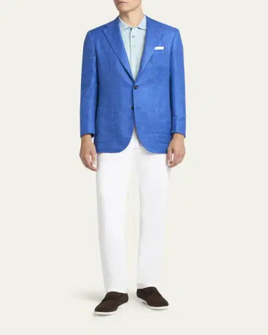 Kiton Men's Straight Leg Cotton-Stretch Five-Pocket Pants | Thumbnail 2