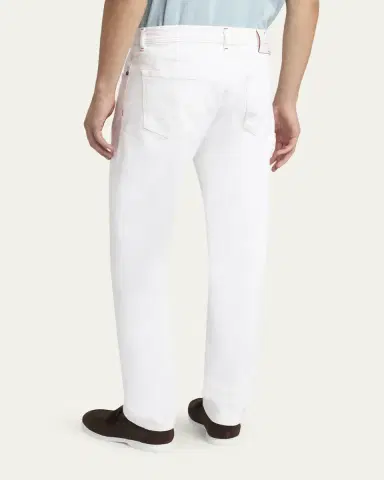 Kiton Men's Straight Leg Cotton-Stretch Five-Pocket Pants | Thumbnail 3