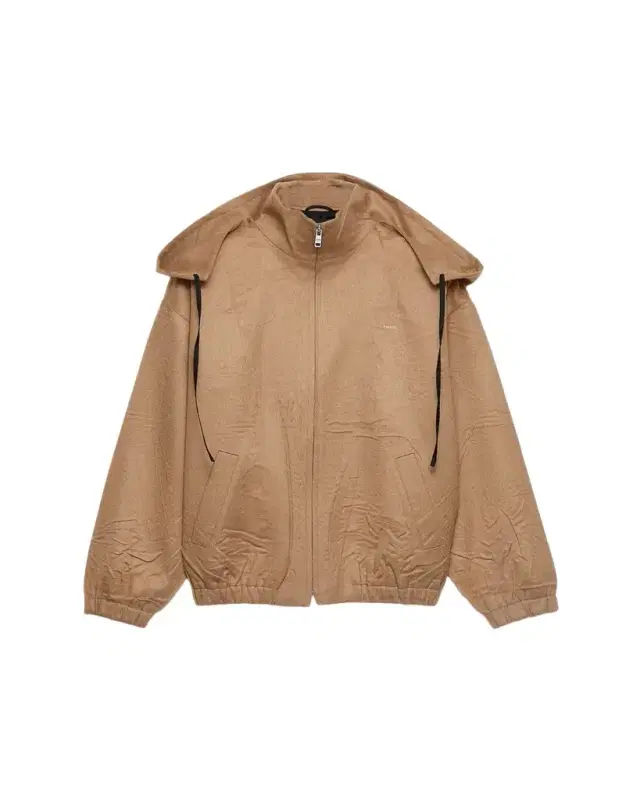 Brushed Camel Zip-Up Hoodie