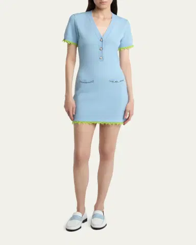 CASABLANCA Double-Face Merino Wool Mini Dress | Thumbnail 2 CASABLANCA Double-Face Merino Wool Mini Dress | Thumbnail 2