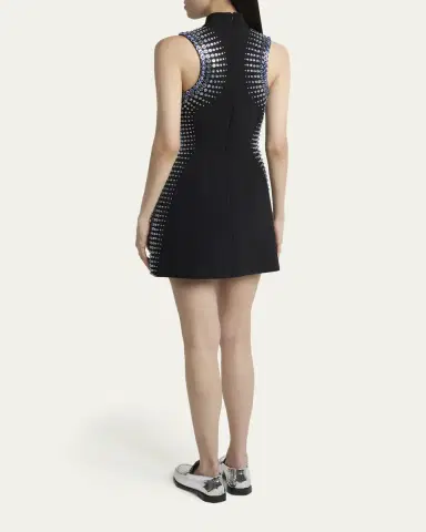 Casablanca Embellished Mock-Neck Sleeveless Mini Dress | Thumbnail 3 Casablanca Embellished Mock-Neck Sleeveless Mini Dress | Thumbnail 3