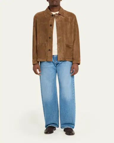 FRAME Men's Suede Chore Coat | Thumbnail 2 FRAME Men's Suede Chore Coat | Thumbnail 2