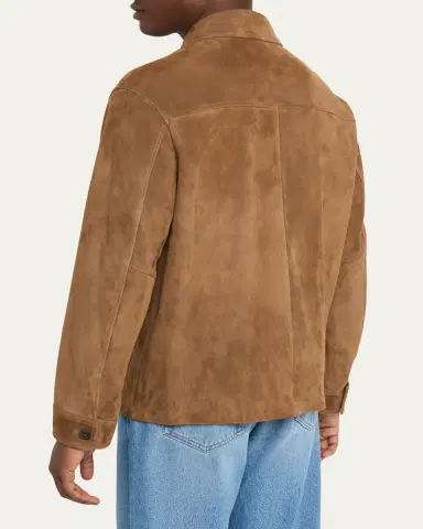 FRAME Men's Suede Chore Coat | Thumbnail 3 FRAME Men's Suede Chore Coat | Thumbnail 3