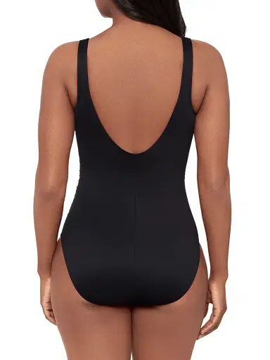 Miraclesuit Swim Women's Costa D'oro Temptress Patterned Swimsuit - Black - Size 16 | Thumbnail 4