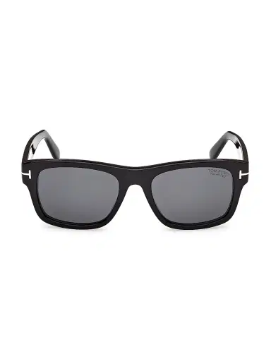 Tom Ford Men's Smith-02 55MM Square Sunglasses - Black Smoke | Thumbnail 2