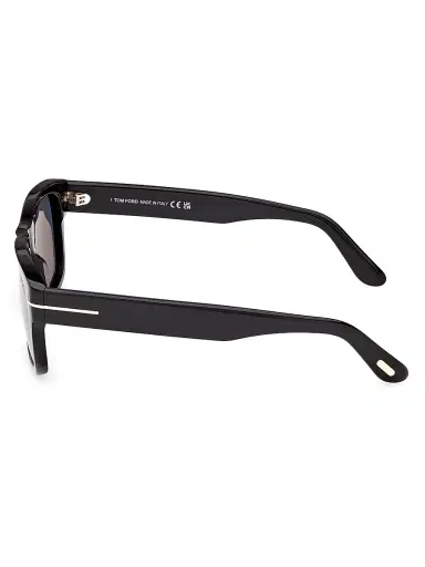 Tom Ford Men's Smith-02 55MM Square Sunglasses - Black Smoke | Thumbnail 3