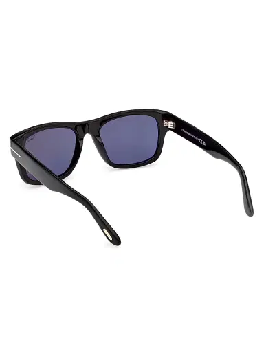 Tom Ford Men's Smith-02 55MM Square Sunglasses - Black Smoke | Thumbnail 4