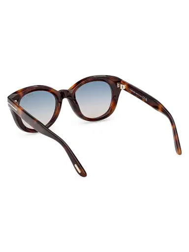 Tom Ford Women's Nika 49MM Oval Sunglasses - Brown Turquoise | Thumbnail 4
