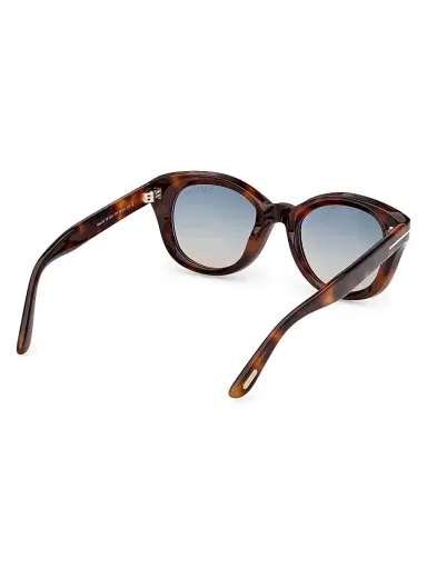 Tom Ford Women's Nika 49MM Oval Sunglasses - Brown Turquoise | Thumbnail 6