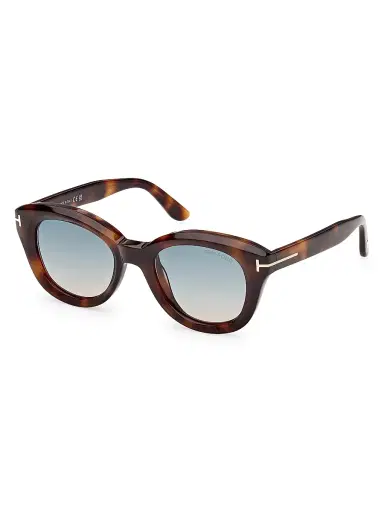 Tom Ford Women's Nika 49MM Oval Sunglasses - Brown Turquoise | Thumbnail 1