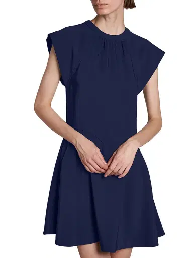 Stella McCartney Women's Flutter-Sleeve Seamed Minidress | Thumbnail 6 Stella McCartney Women's Flutter-Sleeve Seamed Minidress | Thumbnail 6