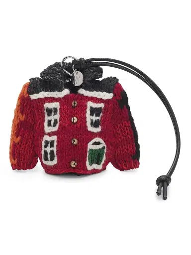 JW Anderson Men's House Cardigan Charm - Dark Brown | Thumbnail 1 JW Anderson Men's House Cardigan Charm - Dark Brown | Thumbnail 1