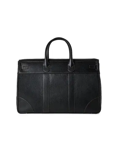 Brunello Cucinelli Men's Grained Calfskin Country Bag - Black | Thumbnail 3