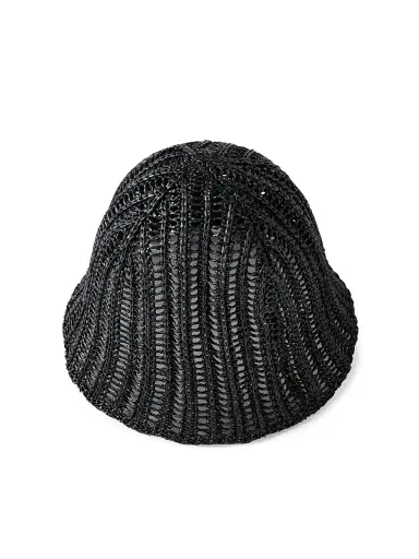 Brunello Cucinelli Women's Techno Raffia Bucket Hat - Black | Thumbnail 2 Brunello Cucinelli Women's Techno Raffia Bucket Hat - Black | Thumbnail 2