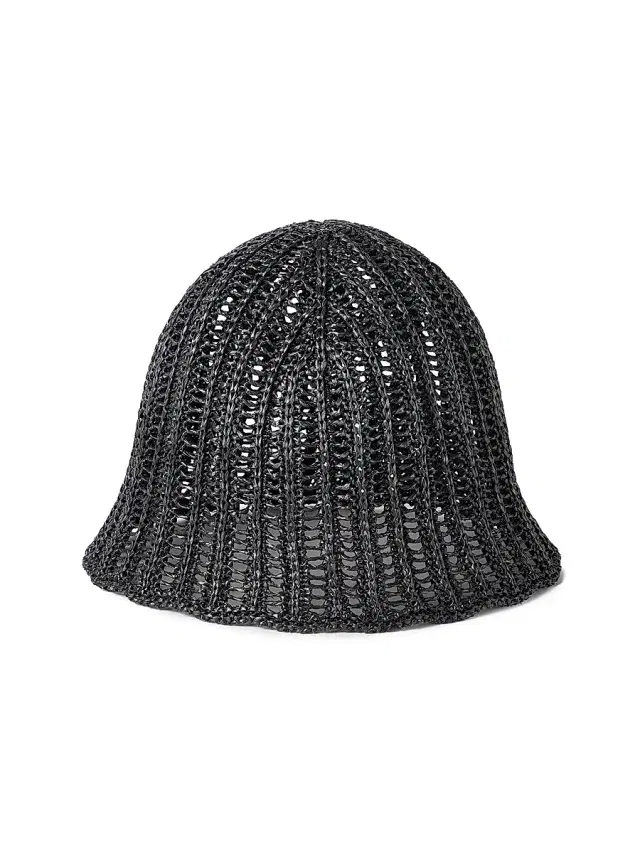 Women's Techno Raffia Bucket Hat - Black