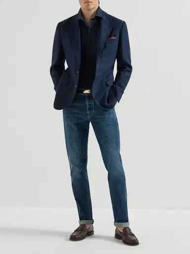 Brunello Cucinelli Men's Comfort Denim Five Pocket Jeans - Dark Denim - Size 38 | Thumbnail 6 Brunello Cucinelli Men's Comfort Denim Five Pocket Jeans - Dark Denim - Size 38 | Thumbnail 6