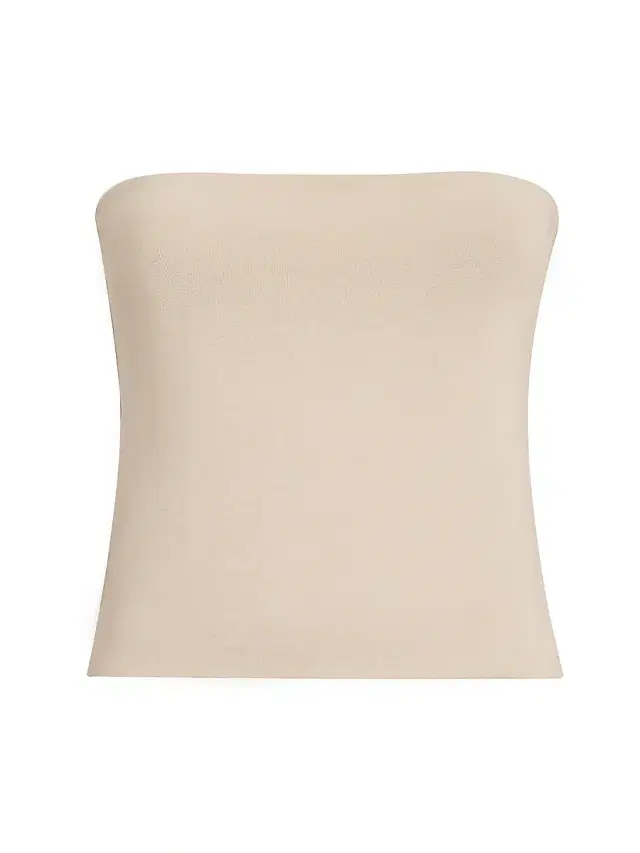 Brunello Cucinelli Women's Stretch Cotton Jersey Bandeau Top - Beige