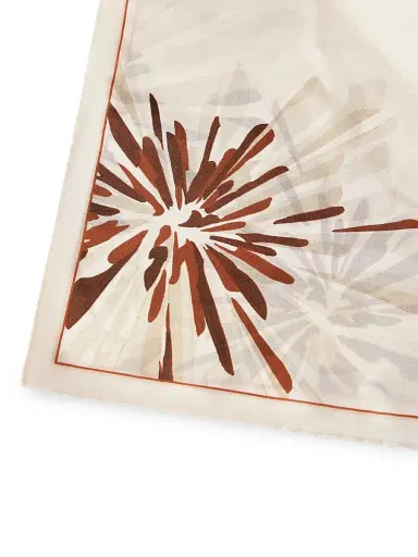 Brunello Cucinelli Women's Silk Bloom Print Pongee Foulard | Thumbnail 3