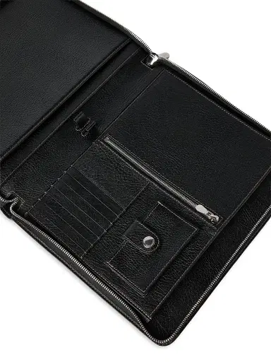 Brunello Cucinelli Men's Grained Calfskin Document Holder | Thumbnail 5 Brunello Cucinelli Men's Grained Calfskin Document Holder | Thumbnail 5