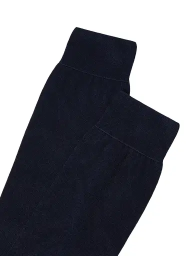Brunello Cucinelli Men's Cotton Socks - Navy Blue | Thumbnail 2
