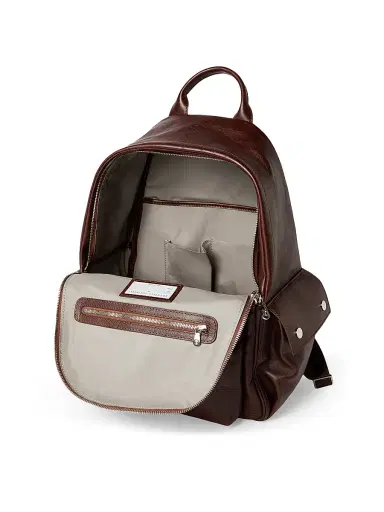 Brunello Cucinelli Men's Calfskin Travel Backpack | Thumbnail 5 Brunello Cucinelli Men's Calfskin Travel Backpack | Thumbnail 5