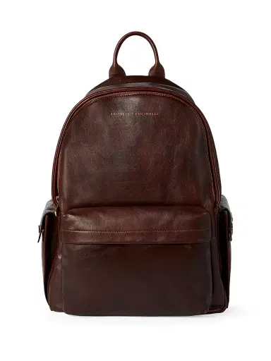 Brunello Cucinelli Men's Calfskin Travel Backpack | Thumbnail 1 Brunello Cucinelli Men's Calfskin Travel Backpack | Thumbnail 1