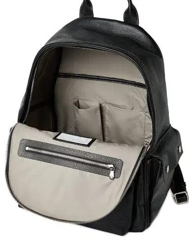 Brunello Cucinelli Men's Grained Calfskin Travel Backpack - Black | Thumbnail 5 Brunello Cucinelli Men's Grained Calfskin Travel Backpack - Black | Thumbnail 5