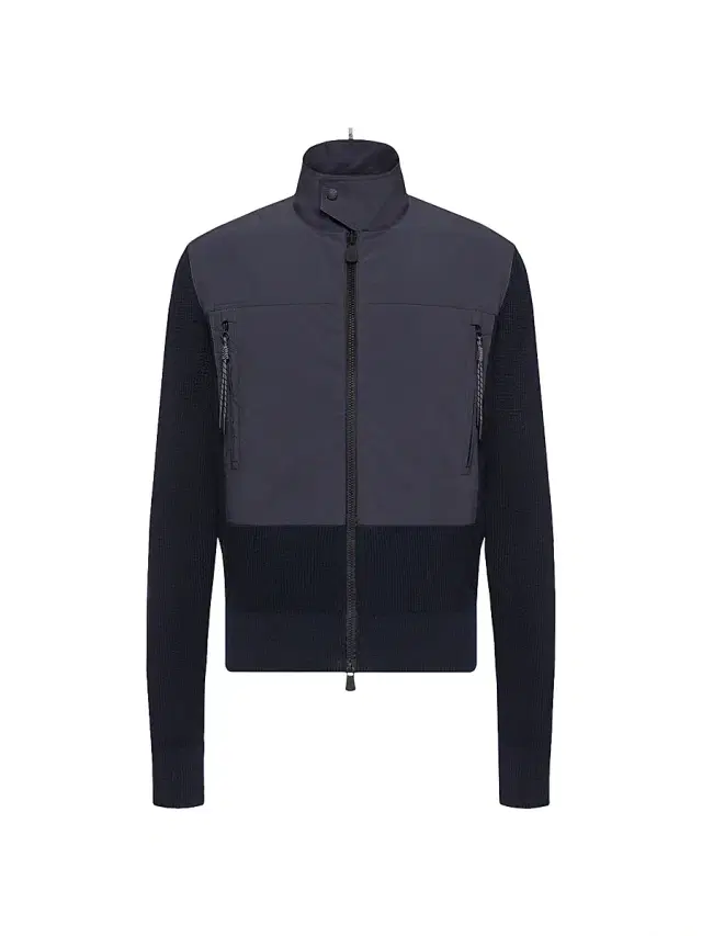 Moncler Grenoble Men's Down-Filled Cardigan in Cotton - Navy Blue