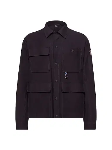 Moncler Grenoble Men's Shacket in Cotton Gabardine - Navy Blue - Size XL | Thumbnail 1
