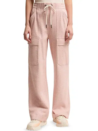 Moncler Grenoble Women's Sweatpants in Linen & Cotton Blend - Pink - Size Medium | Thumbnail 2