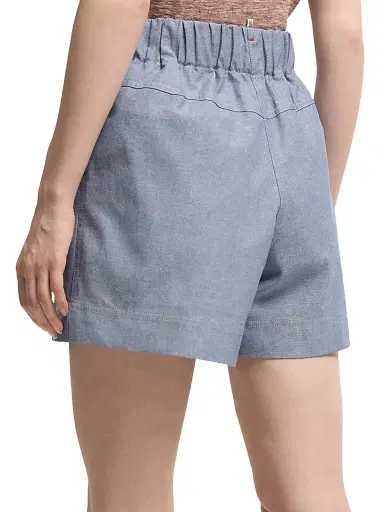 Moncler Grenoble Women's Shorts in Chambray - Powder Blue - Size Medium | Thumbnail 3