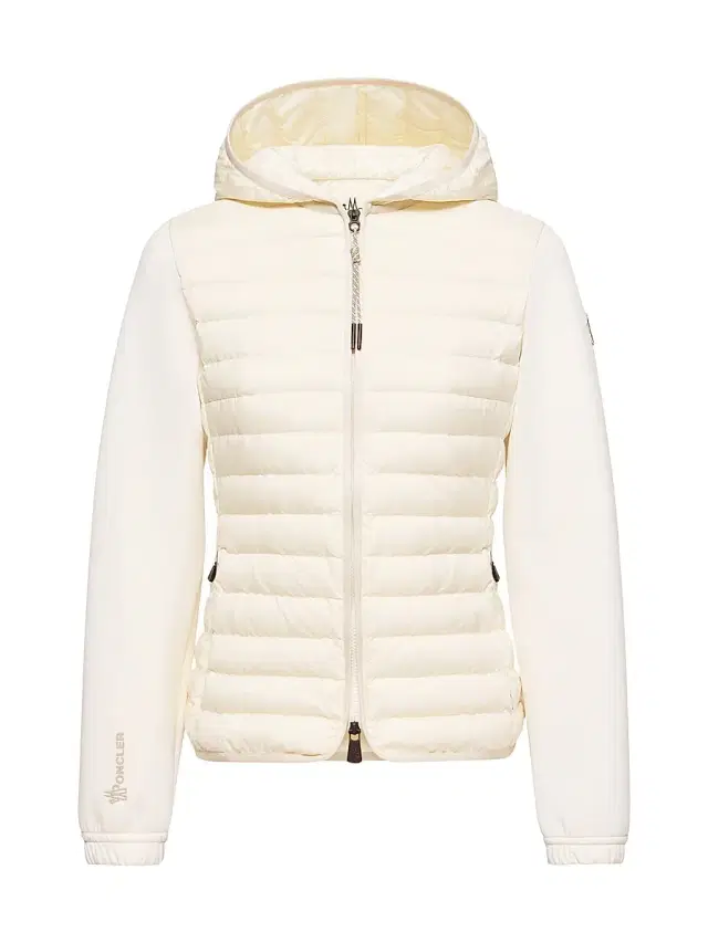 Moncler Grenoble Women's Down-Filled Zip-Up Hoodie Cardigan - White