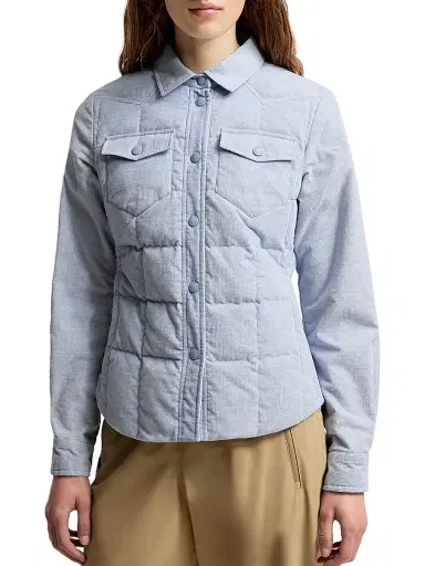 Moncler Grenoble Women's Nangy Puffer Shacket in Corduroy - Light Blue - Size Large | Thumbnail 2 Moncler Grenoble Women's Nangy Puffer Shacket in Corduroy - Light Blue - Size Large | Thumbnail 2