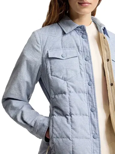 Moncler Grenoble Women's Nangy Puffer Shacket in Corduroy - Light Blue - Size Large | Thumbnail 4 Moncler Grenoble Women's Nangy Puffer Shacket in Corduroy - Light Blue - Size Large | Thumbnail 4