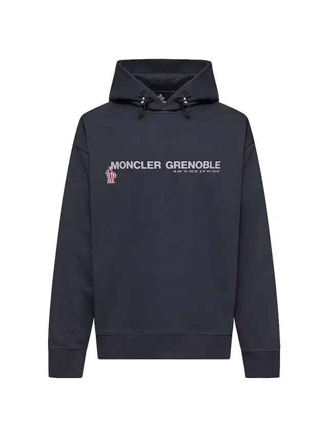 Moncler Grenoble Men's Hooded Sweatshirt in Cotton Fleece - Navy Blue