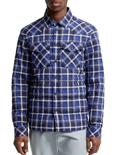 Moncler Grenoble Men's Gelt Puffer Shacket - Black Blue - Size XL | Thumbnail 2
