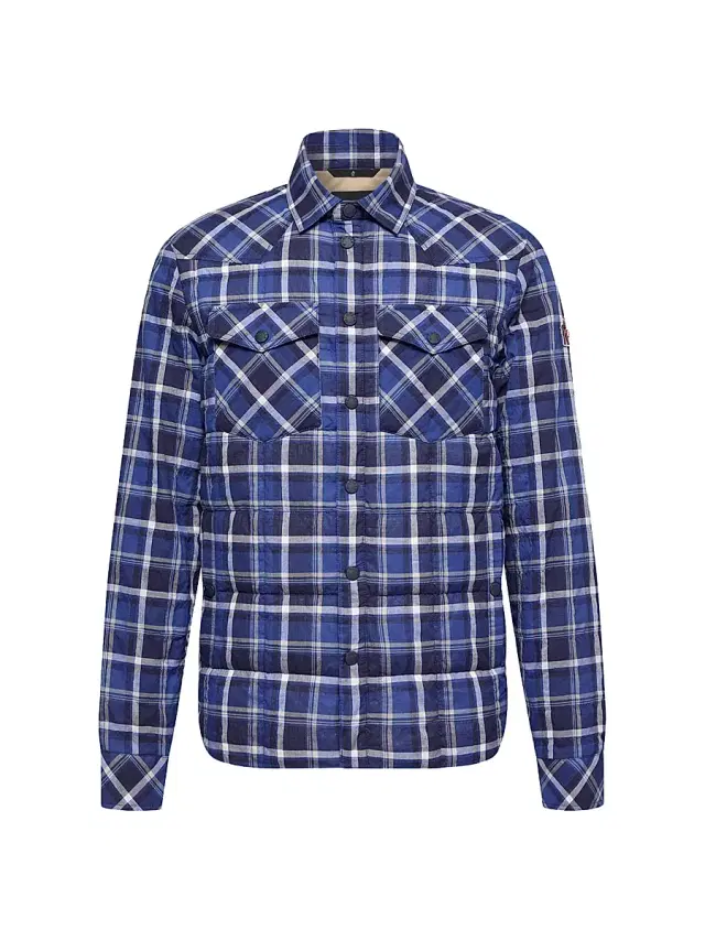 Men's Gelt Puffer Shacket - Black Blue