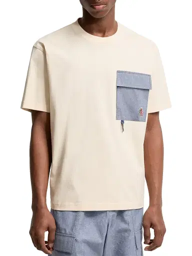 Moncler Grenoble Men's Crew Neck T-Shirt in Cotton Blend | Thumbnail 2 Moncler Grenoble Men's Crew Neck T-Shirt in Cotton Blend | Thumbnail 2